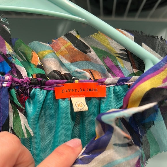 River Island Multicolor Sleeveless Ruffle Top - Picture 4 of 6